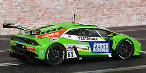 Carrera 20027589 Lamborghini Huracán GT3 - #63 Fassa Bortolo/Pertamina. Imperiale Racing, International GT Open 2017. Marco Mapelli / Giovanni Venturini - 02