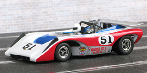 Carerra 27352 Lola T222 - #51 Kendall GT-1. Can-Am 1971. DNF, Monterey Castrol Grand Prix, Laguna Seca. Dave Causey - 01