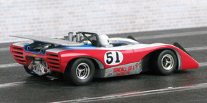Carerra 27352 Lola T222 - #51 Kendall GT-1. Can-Am 1971. DNF, Monterey Castrol Grand Prix, Laguna Seca. Dave Causey - 02
