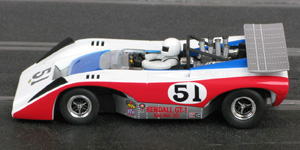 Carerra 27352 Lola T222 - #51 Kendall GT-1. Can-Am 1971. DNF, Monterey Castrol Grand Prix, Laguna Seca. Dave Causey - 06
