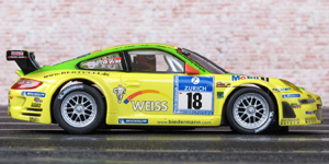 Carrera 27401 Porsche 997 GT3 RSR - #18 Weiss, Manthey Racing. Winner, 24 Hours of Nürburgring 2011. Marc Lieb / Lucas Luhr / Timo Bernard / Romain Dumas - 05