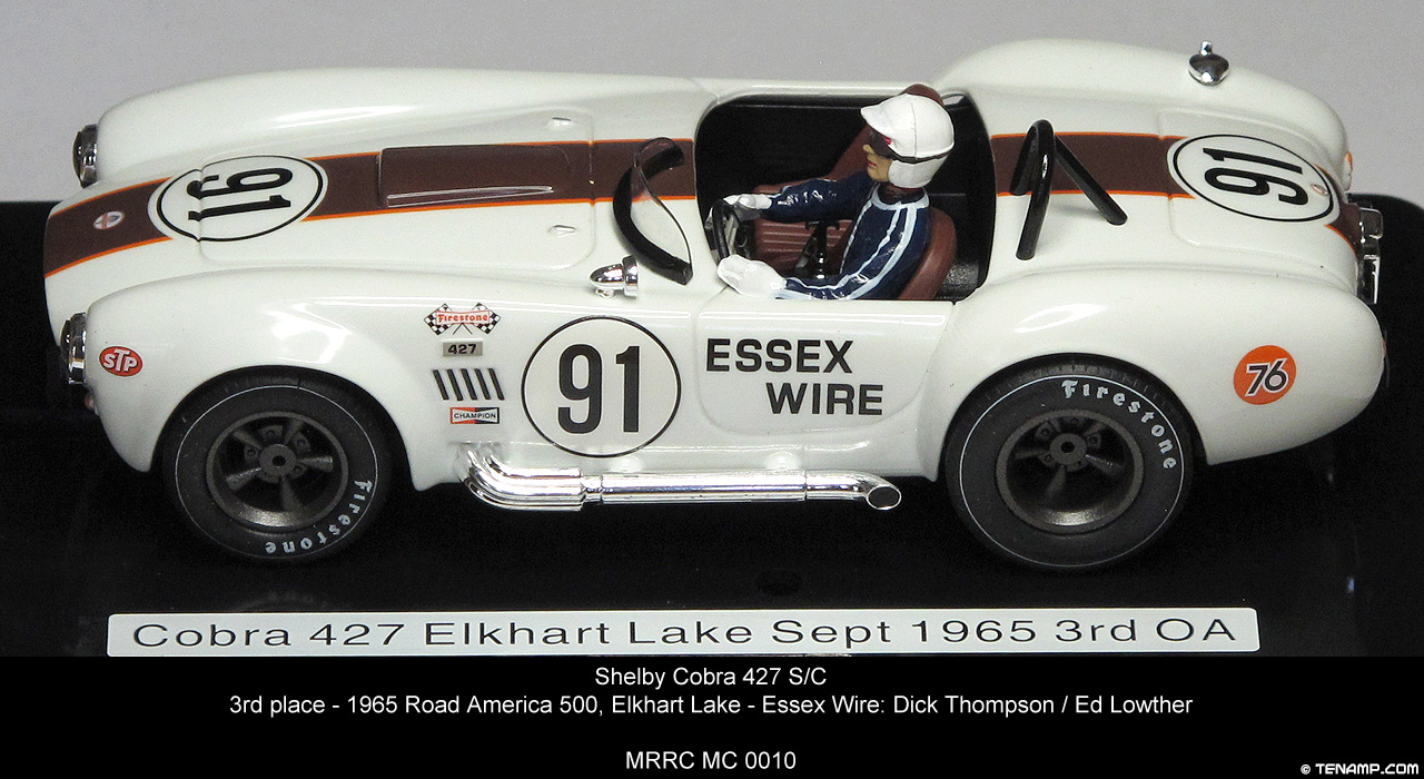 MRRC MC-0010 Shelby Cobra 427 S/C - #91 Essex Wire. 3rd place, 1965 Road America 500, Elkart Lake. Dick Thompson / Ed Lowther