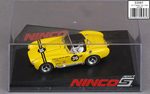 Ninco 50561 AC Cobra - No.36 Dyna Glaze "Hairy Canary". Chassis number CSX 2151. Richard J Neil Jr of Hawaii - 06