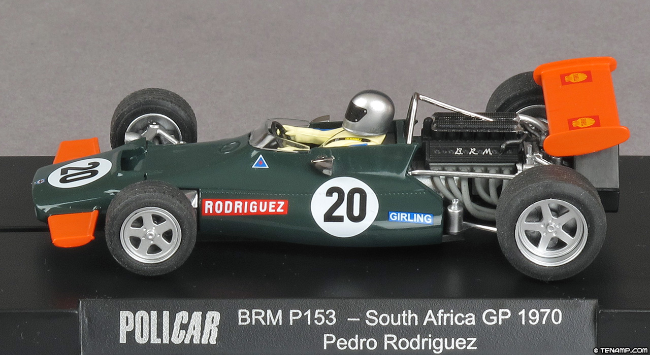 Policar CAR08C BRM P153 - No.20 Pedro Rodriguez, 9th place, South African Grand Prix 1970. Owen Racing Organisation