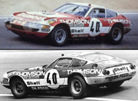 Ferrari 365 GTB/4 "Daytona" - #40 Thomson. 9th place, Le Mans 24 Hours 1973. Alain Serpaggi / José Dolhem