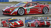 Ferrari 458 Italia GT2 - #71 AF Corse. 20th place, Sebring 12 Hours 2012. Andrea Bertolini / Olivier Beretta / Marco Cioci