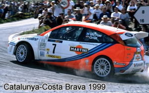 Ford Focus WRC - #7 Martini. DNF, Rally Catalunya-Costa Brava 1999. Colin McRae / Nicky Grist
