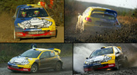 Peugeot 206 WRC - #46 Michelin / Total. DNF, Network Q Rally of Great Britain 2002. Valentino Rossi / Carlo Cassina