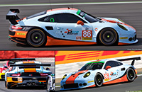 Porsche 991 RSR. Gulf Racing UK: European Le Mans Series 2015. 8th place, 1st GTE, Silverstone 4 Hours. Phil Keen / Mike Wainwright / Adam Carroll