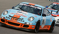 Porsche 997 GT3 - #96 Gulf/Kelly-Moss. Kelly-Moss Racing: IMSA GT3 Cup Challenge 2007. Tom Papadopoulos