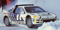 Ford RS200 - #8. 3rd place, International Swedish Rally 1986, Kalle Grundel / Benny Melander