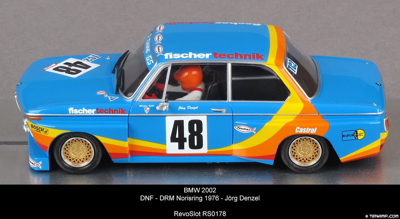 RevoSlot RS0178 BMW 2002 - No48 Fischer Technik, Jörg Denzel, DRM 1976