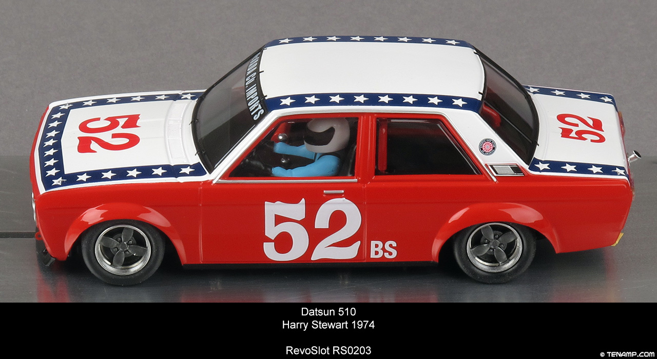 RevoSlot RS0203 Datsun 510 - #52 Nevada Co. Imports. Harry Stewart 1974