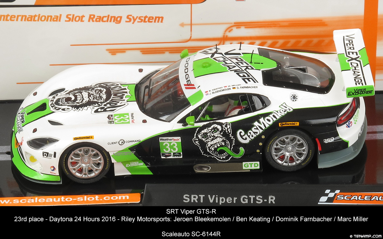 Scaleauto SC-6144R SRT Viper GTS-R - No33 GasMonkey / Viper Exchange. Daytona 24 Hours 2016. Riley Motorsports: Jeroen Bleekemolen / Ben Keating / Dominik Farnbacher / Marc Miller