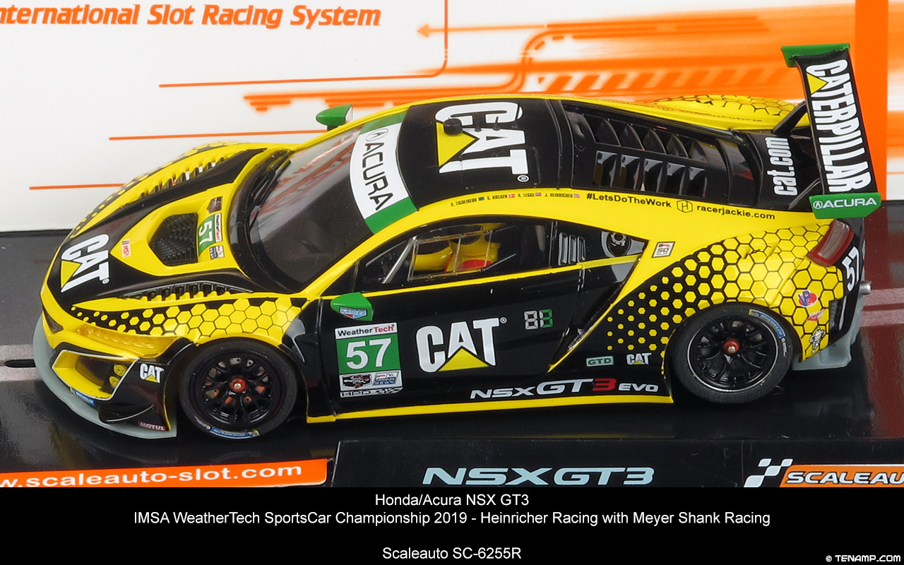 Scaleauto SC-6255R Honda/Acura NSX GT3 - #57 Caterpillar. IMSA WeatherTech SportsCar Championship 2019. Heinricher Racing with Meyer Shank Racing
