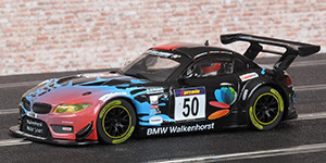 Scalextric C1374 set car No.50 - BMW Z4 GT3. Walkenhorst Motorsport. 18th place, DMV 4 Hours, VLN Endurance Racing Championship, Nürburgring 2016. Henry Walkenhorst / Peter Posavac / Daniela Schmid - 01