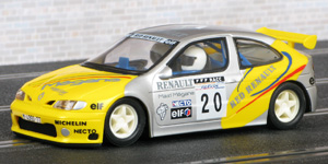 Scalextric C2010 Renault Mégane Maxi - #20 Red Renault. Winner, 2-litre class, Rallye Catalunya Costa Brava 1996. Oriol Gómez / Marc Marti - 01