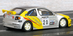 Scalextric C2010 Renault Mégane Maxi - #20 Red Renault. Winner, 2-litre class, Rallye Catalunya Costa Brava 1996. Oriol Gómez / Marc Marti - 02