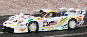 Scalextric C2188 Porsche 911 GT1 - #38 Champion Racing. 4th place, Sebring 12 Hours 1999. Thierry Boutsen / Bob Wollek / Dirk Müller