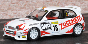 Scalextric C2312 Toyota Corolla WRC - #18 Zucchetti. 5th place, Rally Monte Carlo 2000. Bruno Thiry / Stéphane Prévot - 01