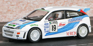 Scalextric C2343 Ford Focus WRC - #19 Vepsäläinen. DNF, Rally Finland 2000. Tapio Laukkanen / Kaj Lindström - 01