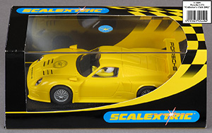 Scalextric C2449 Porsche 911 GT1 - Yellow. Scalextric Collectors Club model 2002 - 06