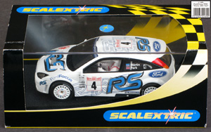 Scalextric C2489 Ford Focus WRC - #4 Ford RS. 4th place, Rallye Monte-Carlo 2003. Markko Märtin / Michael Park - 12