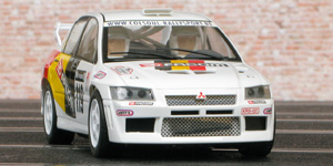 Scalextric C2495 Mitsubishi Lancer Evo 7 WRC - #119 Facom/Wynn's. 32nd place, Network Q Rally of Great Britain 2002. Bob Colsoul / Tom Colsoul - 03