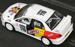Scalextric C2495 Mitsubishi Lancer Evo 7 WRC - #119 Facom/Wynn's. 32nd place, Network Q Rally of Great Britain 2002. Bob Colsoul / Tom Colsoul - 08