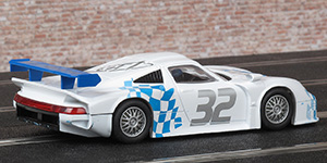 Scalextric C2535 Porsche 911 GT1 - #32 white & blue car from Toys R Us exclusive set C1124 "GT Pursuit" - 02
