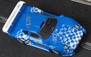 Scalextric C2536 Porsche 911 GT1 - #22 blue & white car from Toys R Us exclusive set C1124 "GT Pursuit" - 04