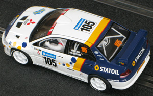 Scalextric C2588 Mitsubishi Lancer Evo 7 WRC - #105 Statoil. 21st place, Swedish Rally 2003. Kenneth Bäcklund / Bosse Holmstrand - 08