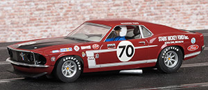 Scalextric C2656 - 1969 Ford Boss 302 Mustang. #70 Stark Hickey Ford Inc. Warren Tope, Trans-Am 1970