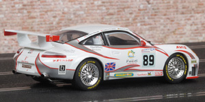 Scalextric C2730 Porsche 911 GT3 R - #89 Sebah Automotive. 19th place, Le Mans 24 Hours 2005. Thorkild Thyrring / Pierre Ehret / Lars Erik Nielsen - 02