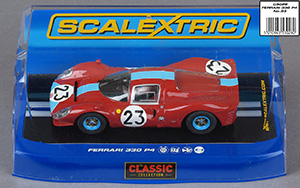 Scalextric C3028 Ferrari 330 P4 (412 P) - #23 Maranello Concessionaires. DNF, Le Mans 24 Hours 1967. Richard Attwood / Piers Courage - 09