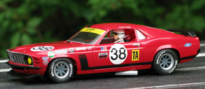 Scalextric C3107 Ford Boss Mustang - #38 Bill Todd. US SVRA vintage racing series