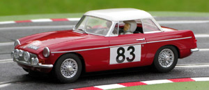 Scalextric C3143 MGB - #83. Monte Carlo Rally 1964. Donald Morley, Erle Morley