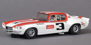 Scalextric C3431 - 1970 Chevrolet Camaro. #3 Team Owens Corning. Tony DeLorenzo, Trans-Am 1970 - 01