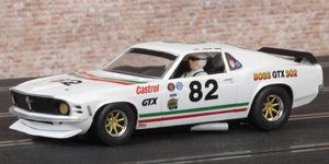 Scalextric C3538 - 1970 Ford Mustang. #82 Castrol " BOSS GTX 302 ". Originally raced in Trans-Am 1970-72, now owned and raced ( 2005-2014 ) by Peter Hallford. - 01