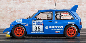 Scalextric C3639 MG Metro 6R4 - #35 Sanyo/Comet - Team Sanyo Rallying with Comet: DNF, Lombard RAC Rally 1986. Willie Rutherford / Bryan Harris - 06