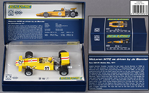 Scalextric C3698A McLaren M7C - #27 Ecurie Bonnier. DNF, 1970 United States Grand Prix, Watkins Glen. Jo Bonnier - 09