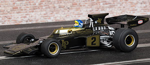 Scalextric C3703A Lotus 72E - #2 John Player Special. John Player Team Lotus: Winner, French Grand Prix 1973. Ronnie Peterson