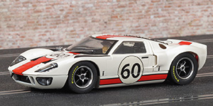 Scalextric C3727 Ford GT40 - #60 Essex Wire Corporation: DNF, Le Mans 24 Hours 1966. Jochen Neerpasch / Jacky Ickx - 01