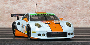 Scalextric C3732 - Porsche 911 (991 RSR). Gulf Racing UK: European Le Mans Series 2015. 8th place, 1st GTE, Silverstone 4 Hours. Phil Keen / Mike Wainwright / Adam Carroll - 03