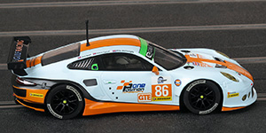 Scalextric C3732 - Porsche 911 (991 RSR). Gulf Racing UK: European Le Mans Series 2015. 8th place, 1st GTE, Silverstone 4 Hours. Phil Keen / Mike Wainwright / Adam Carroll - 05