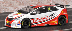 Scalextric C3734 Honda Civic Type R - #25 Honda Yuasa Racing. British Touring Car Championship 2015. Matt Neal