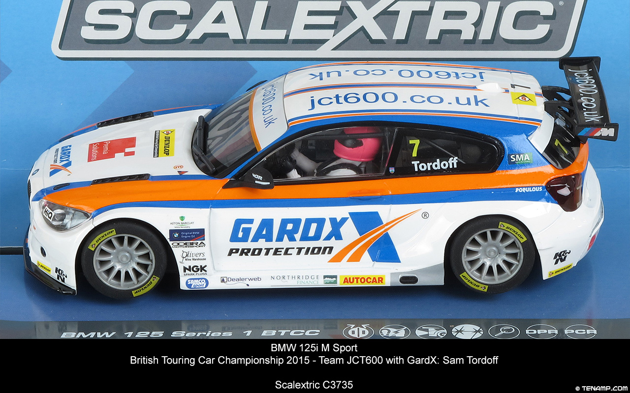 Scalextric C3735 BMW 125i M Sport - #7 GardX. BTCC 2015 Sam Tordoff