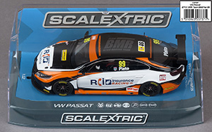 Scalextric C3737 Volkswagen Passat - #99 RCIB Insurance. Team BMR: British Touring Car Championship 2015. Jason Plato - 09