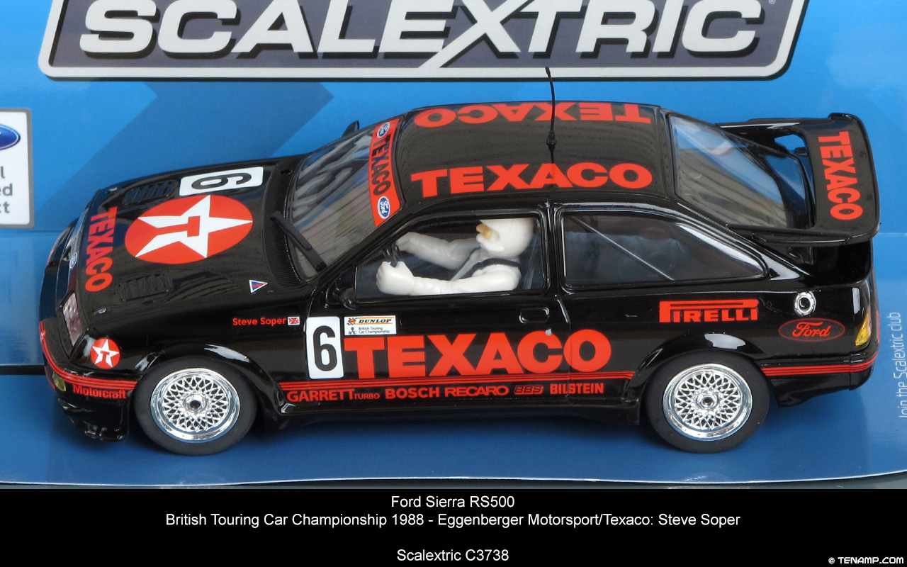 Scalextric C3738 Ford Sierra RS500 - Texaco. Eggenberger Motorsport. British Touring Car Championship 1988. Steve Soper