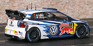 Scalextric C3744 Volkswagen Polo R WRC - #1 Red Bull. Volkswagen Motorsport: Winner, Rallye Monte-Carlo 2015. Sébastien Ogier / Julien Ingrassia - 02